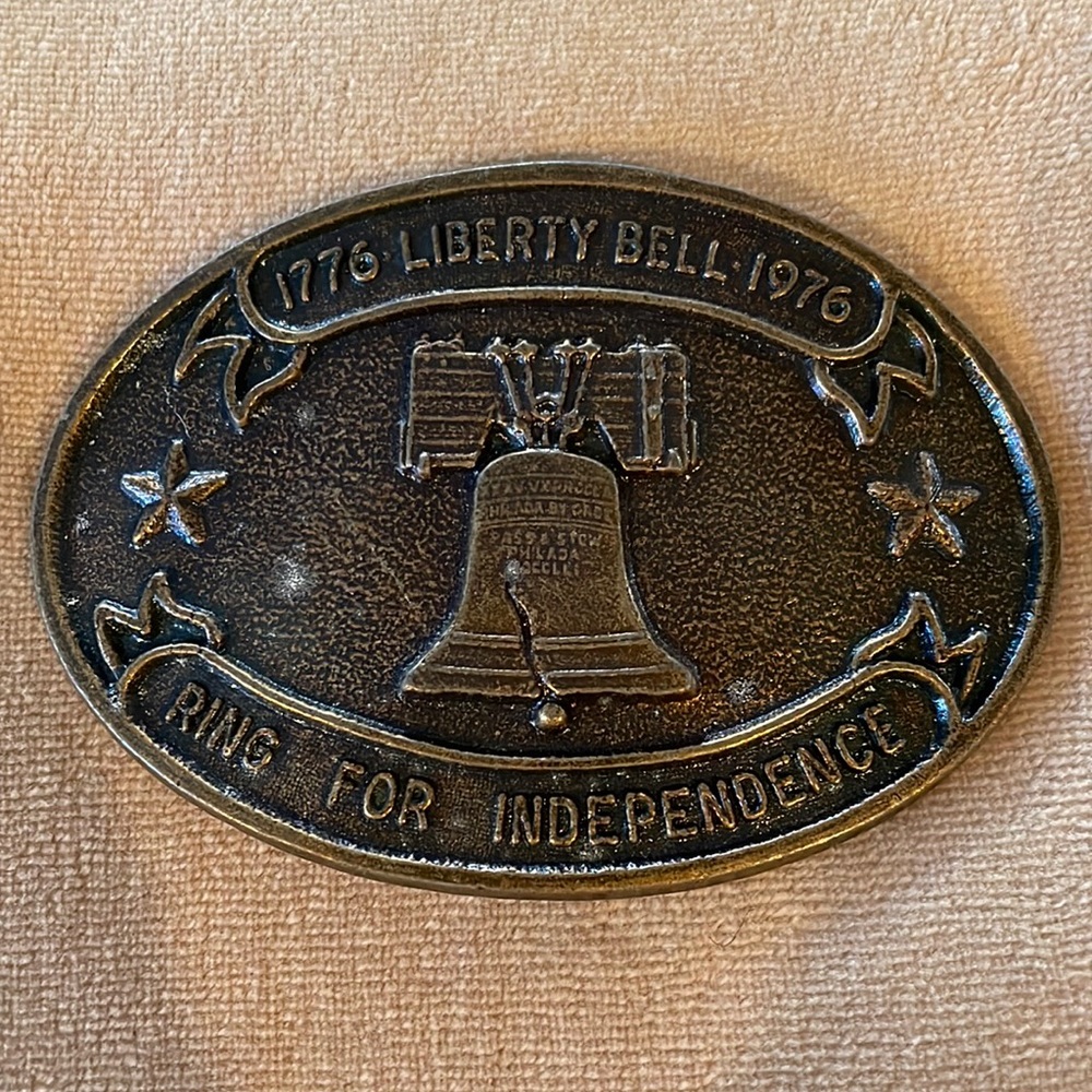 Bicentennial Liberty Bell Ring For Independence Patriotic Vintage Belt Buckle